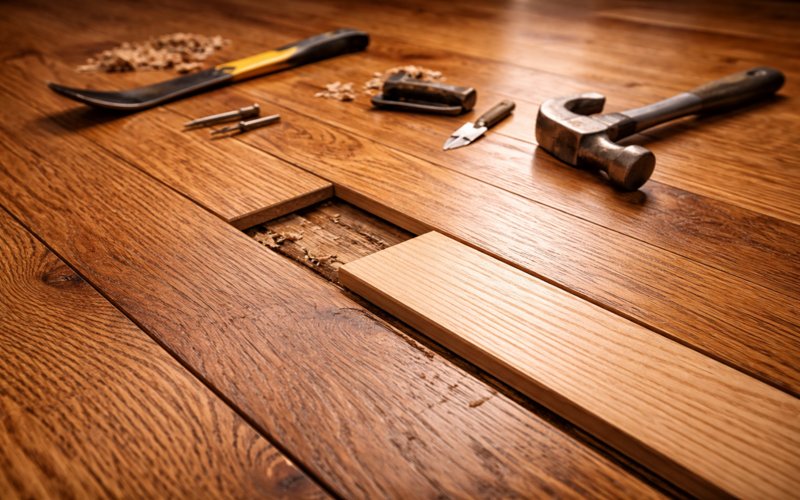Hardwood floor board replacement Toronto species matching