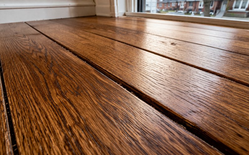 Hardwood floor gap filling Toronto seasonal movement repair