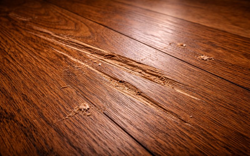 Hardwood floor scratch and gouge repair Toronto refinishing